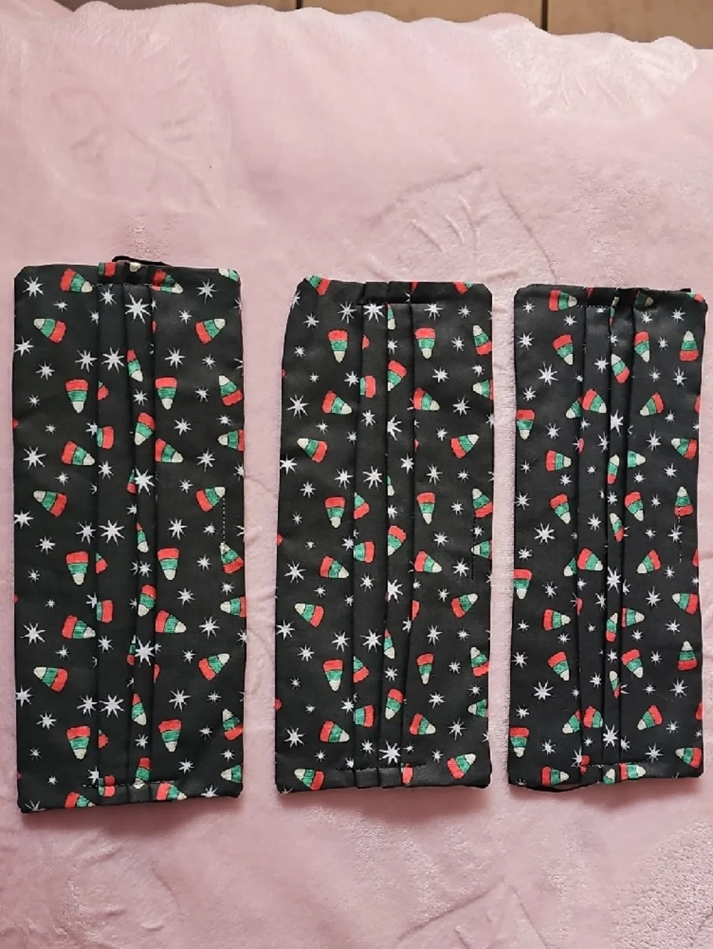Black Holiday Face Masks - Set Of 3